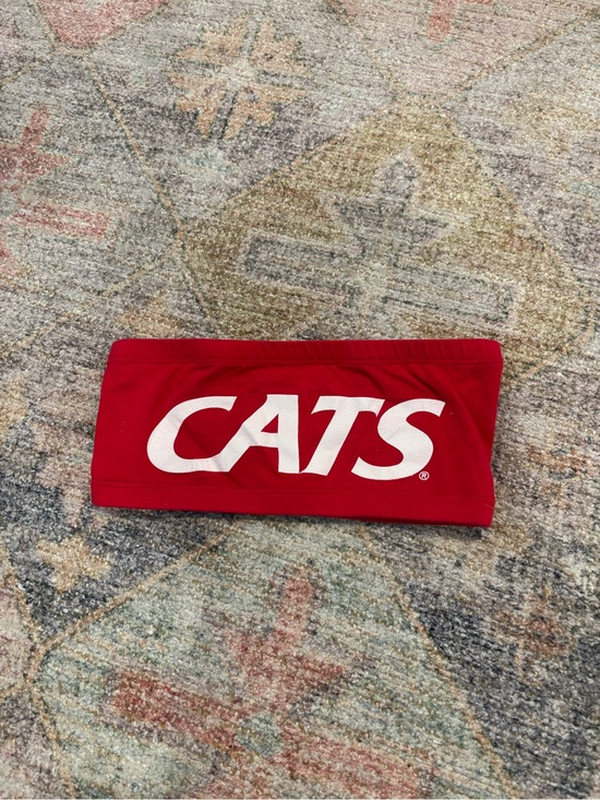 Hype and Vice Tops - Red Bandeau Tube Top with Bold White CATS Logo